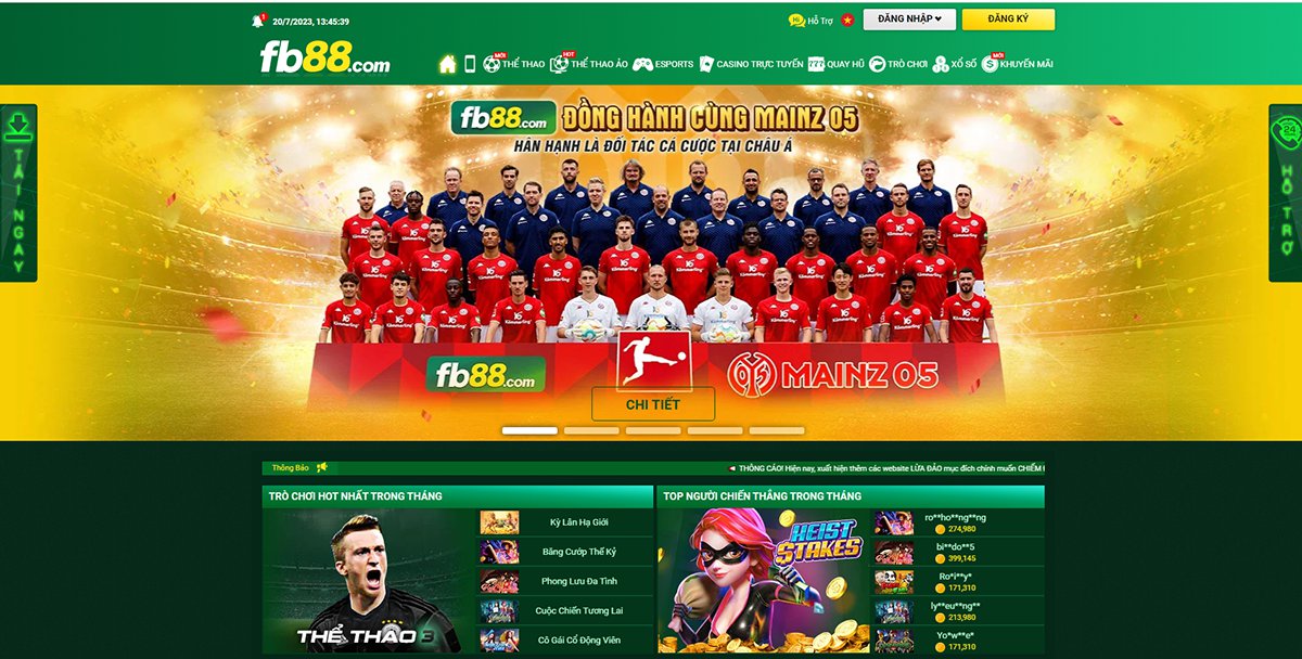 nhà cái cá cược bóng đá hàng đầu Việt Nam Fb88